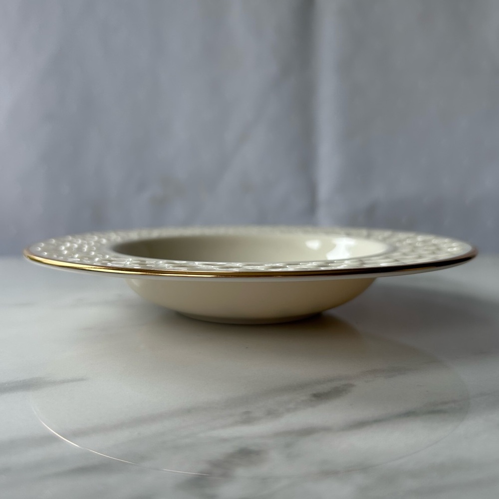 Vintage Lenox Jacquard Holiday Holly Berry Fruit/Dessert Bowl - Picture 4 of 16